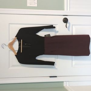 NWT EXPRESS  Black and Purple Dress